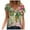 #7-Green, variant on Pntutb Womens Plus Size Clothes,Women's Plus Size Short Sleeve Print V-Neck Tops Tee T-Shirt Blouse