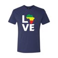 thumbnail image 2 of Love Africa Pride Map Black Freedom Black History Month Gift | Mens Black Pride History Premium Tri Blend T-Shirt, Vintage Navy, Large, 2 of 4