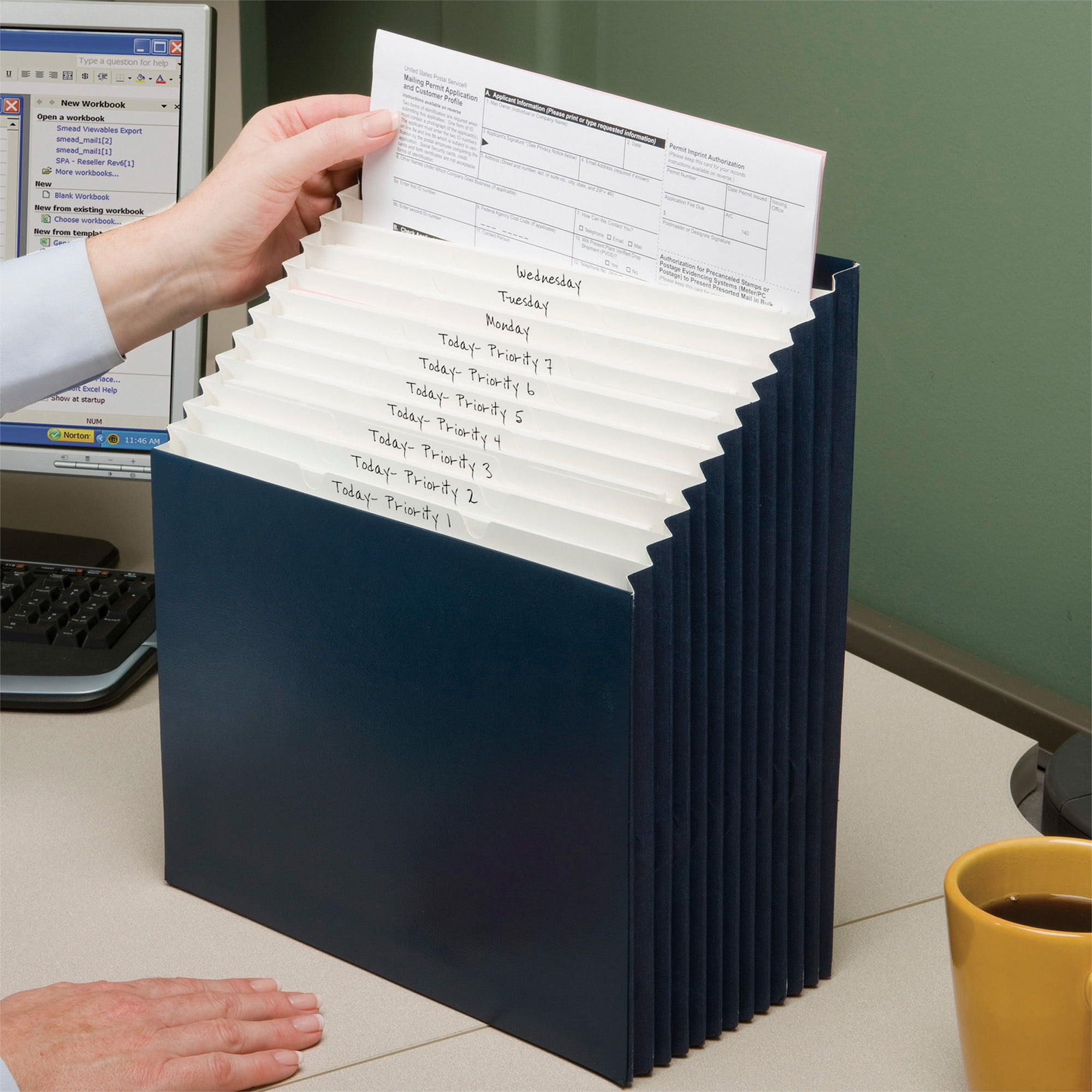 Smead Stadium File Alphabetic Monthly Daily Household Blank