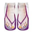 thumbnail image 4 of 3D Pattern Manicure Print Socks Flip Flop Funny Hidden Running Sock -Women Hot K5R9, 4 of 4