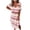 Wine, variant on Eagokdc Women Stylish Summer Dress V Neck Loose Short Sleeve Casual Ladies Summer Cotton Mini Dress Size S-3XL
