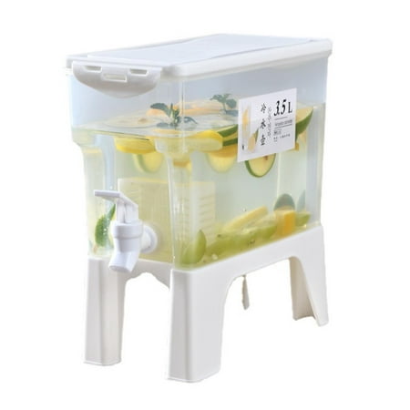 

Drink Dispenser with Removable Stand | 3.5L Refrigerator Water Jug Cold Kettle | Lemonade Juice Container Beverage Dispenser with Spigot for Party Weddings