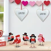 WAY TO CELEBRATE VALENTINE'S FABRIC TABLE TOP BIRD ASSORTMENT