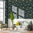 thumbnail image 4 of Arthome Blue Gold Flower-1, Peel & Stick Wallpaper 17"×120", 4 of 7