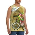 thumbnail image 2 of Fotbe Men's Watercolor Canary Bird Print Men's Sleeveless Muscle Tank Tops Casual T-Shirts for Gym Workout Beach-Small, 2 of 8