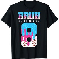 Sam Soft Bruh 8Th Birthday Boy Baseball Ice Cream Drip 8 Year Old Boy T-Shirt Full Size S-5Xl