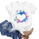 thumbnail image 4 of Blusa de manga corta de verano con cuello redondo para mujer a la moda, camisetas con estampado informal Fridja  hjk3463, 4 of 7