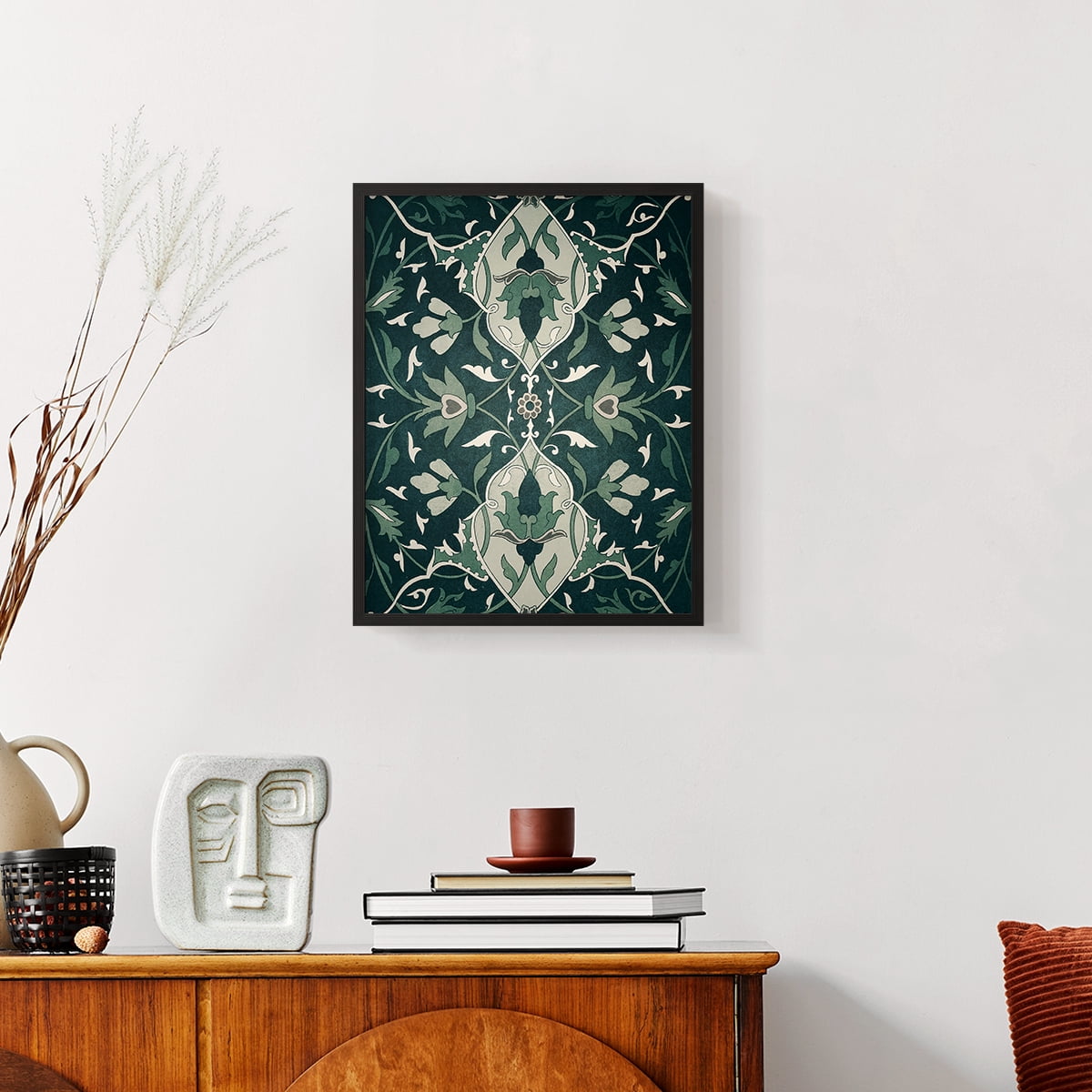 Vintage Abstract Print CXXIII - 10in. x 8in. Vintage Framed Print in Black Wood Frame