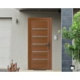 thumbnail image 2 of Front Exterior Prehung Metal-Plastic Door | Manux 8415 Walnut | Office Commercial and Residential Doors Entrance Patio Garage W30x80 Left-hand, 2 of 5