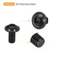 thumbnail image 4 of Uxcell Flanged Button Head Socket Cap Screws, 25 Pcs M8x14mm - 304 Stainless Steel Socket Drive Fasteners Bolts, Fully Thread Machine Screws (Black), 4 of 5