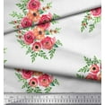 thumbnail image 3 of Soimoi White Moss Georgette Fabric Flower Floral Print Sewing Fabric 1 Yard 44 Inch Wide, 3 of 3