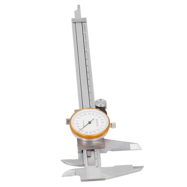 Dial Caliper Vernier, Easy To Read Practical 0.02 Dial Caliper Clear Scales Stainless Steel Accurate Gears for Outer Diameter Measurement