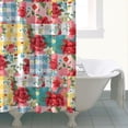thumbnail image 4 of Pioneer Flower Floral Print Pattern Shower Curtain 72"x72" ,Bathroom Decorative Shower Curtains Set with 12 Hooks,Modern Waterproof Washable Shower Curtain, 4 of 6