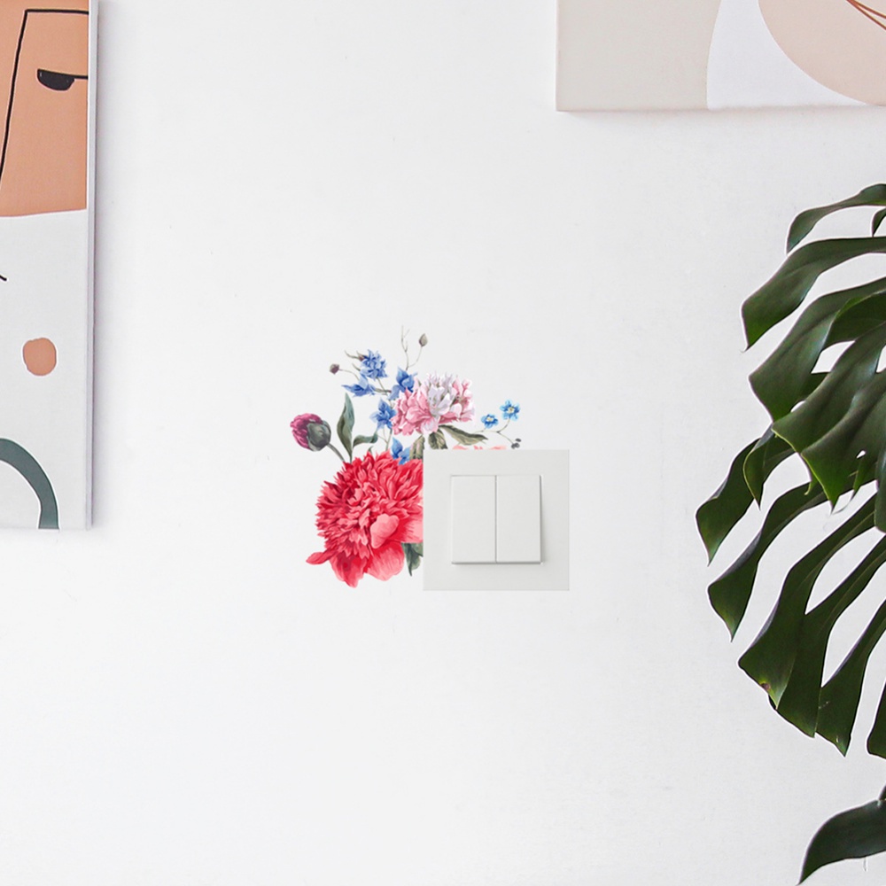 5Pcs Removable Wall Stickers Light Switch Decor Removable Wall Stickers Letter Decals Removable