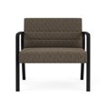 thumbnail image 2 of Waterfall Reception Waiting Room Healthcare Bariatic Chair / Black Steel / Brown, 2 of 5