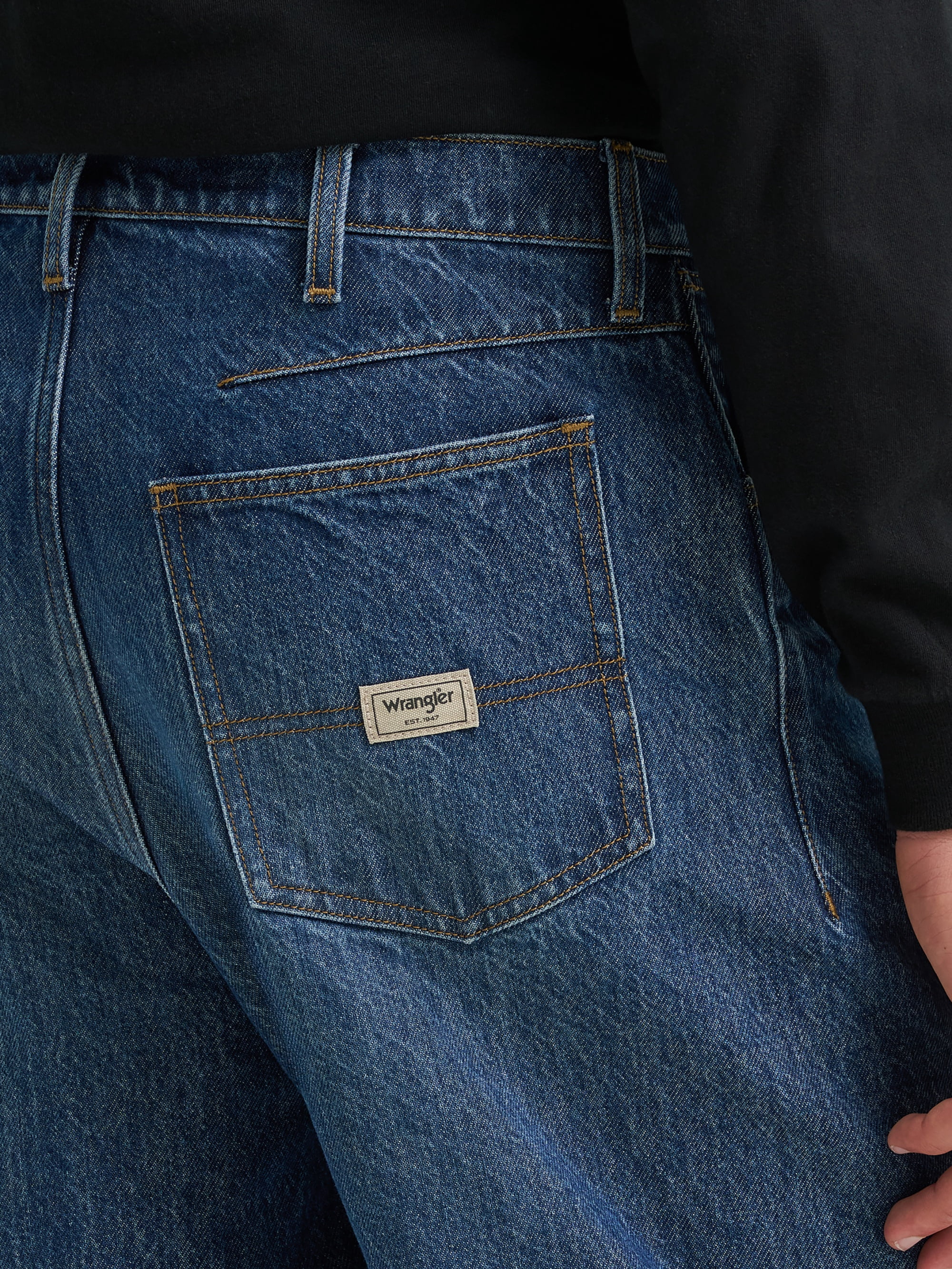 Wrangler® Men's Relaxed Fit Denim Saddle Jeans