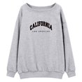 thumbnail image 4 of Women's Oversized Sweatshirt Boat Neck Long Sleeved Letter Printed Cold Shoulder Tops Comfy Fall Winter Outfits Clothes 2025 Fashion, 4 of 4