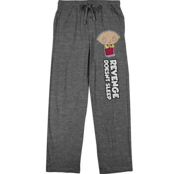 Family Guy Revenge! Men's Charcoal Gray Graphic Sleep Pants-Medium