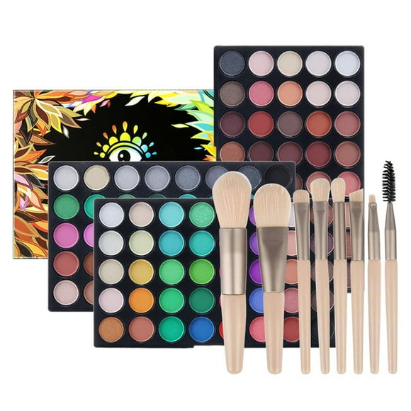 RKSTN Eyeshadow Palette Eyeshadow Pale-tte Combination Beginner Student 120 Color Eyeshadow 8 Brush Set Eyeshadow Palette