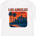 thumbnail image 4 of Inktastic Los Angeles Palm Trees Sunset Boys or Girls Long Sleeve Toddler T-Shirt, 4 of 5