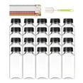 thumbnail image 3 of 20 botellas de jugo vacías con tarros cuadrados para beber, portátiles, herméticas y transparentes. 250 ml, 3 of 9