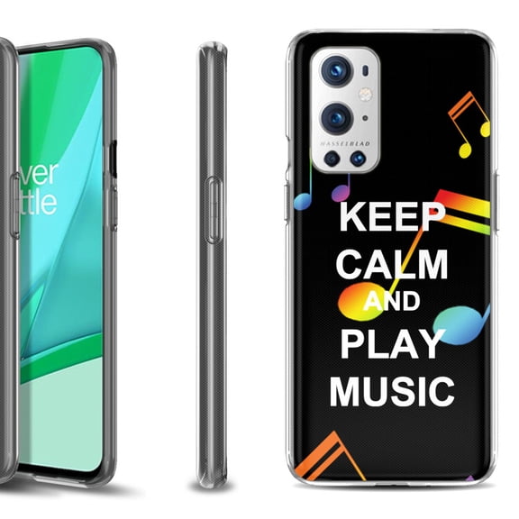 Slim-Fit Flexible TPU Gel Phone Case Compatible with OnePlus 9 PRO 5G, by OneToughShield ® - Keep Calm Music