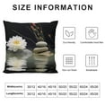 thumbnail image 5 of Shangniulu Decorative Throw Pillow Cover Asian Zen Stone, Pillow Covers Meditation Japanese Lotus Spa Room Decor for Living Room Couch Cushion Bed Indoor Outdoor Home Decor, 5 of 5