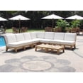 thumbnail image 2 of Ramled Sectional 7 Pc Sofa Set: 2 Sofas(Left & Right), Corner Piece, 2 Lounge Chairs & 2 Ottomans With Cushions in Sunbrela Fabric #5404 Canvas Natural, 2 of 2