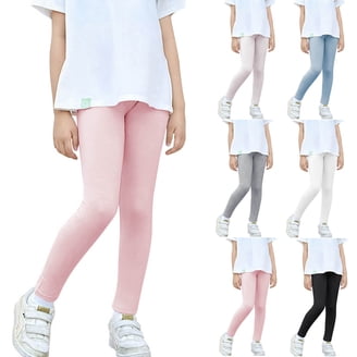 Ouhos 3 Pairs Girls Footless Dance Tights - White Or Black, For Ballet, Gymnastics, School