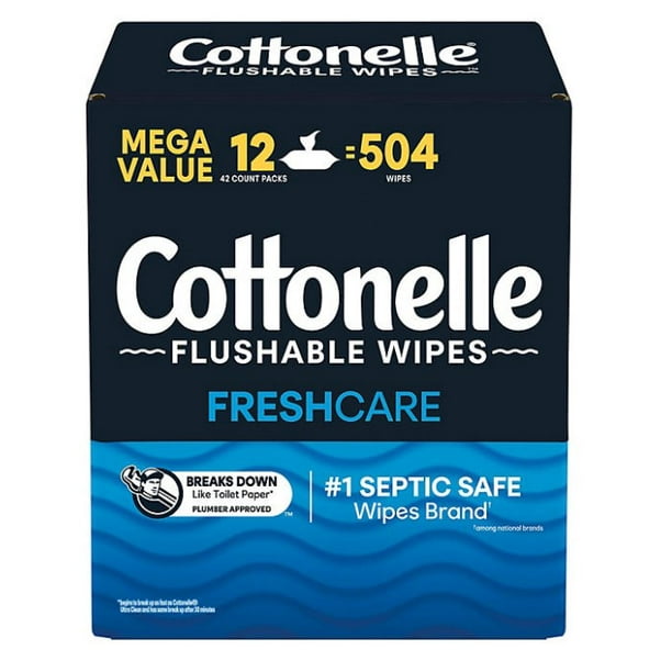 Cottonelle Fresh Care Flushable Cleansing Cloths, 504 Cloths