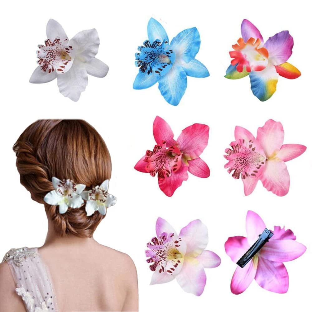 Erioctry 12Pcs Orchid Flower Hair Clips Multicolor Hawaiian Beach Flower Hair Pins Butterfly Orchid Alligator Slide Clips Wedding Party Bridal Hairclips Hair Accessories for Women Girls Erioctry 12Pcs Orchid Flower Hair Clips Multicolor Hawaiian Beach Flower Hair Pins Butterfly Orchid Alligator Slide Clips Wedding Party Bridal Hairclips Hair Accessories for Women Girls