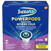 Theraflu PowerPods Nighttime Cold Medicine for Severe Multisymptom Cold Relief, Honey Lemon Infused with Chamomile and White Tea Flavors - 8 Pods