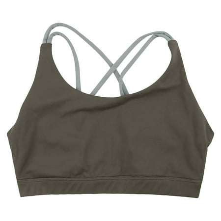 

SEMIMAY Women s Sports Underwear Women s Shockproof Running Small Chest Push Up Fitness Yoga Vest Thin No Steel Ring Beautiful Back Bra