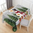 thumbnail image 6 of Grey Christmas Table Cloth Waterproof Tablecloths, Xmas Tree Snowflake Winter Gifts Tablecloth Dining Table Cover for Kitchen Party Tabletop Outdoor, Rectangle Tablecloth 60x120 Inch, 6 of 9