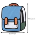 thumbnail image 2 of Cartoon Fashion Backpack Casual Oxford Cloth Soft Korean BackPack (Purple), 2 of 10