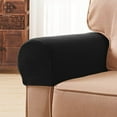 thumbnail image 3 of Luxtrada Sofa Solid Polyester Slipcovers, Black, 2-Pieces, 3 of 8