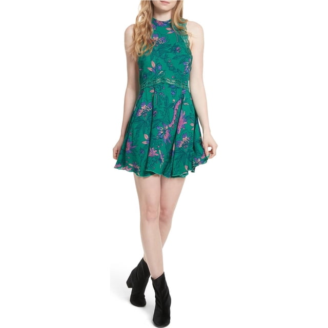 Vestido Mini Free People She Moves verde XS