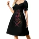 thumbnail image 1 of Camisa de peluquero estilista Vestido de manga corta Vestido largo de mujer Ropa de verano para mujer Falda de verano Vestido lindo, 1 of 7