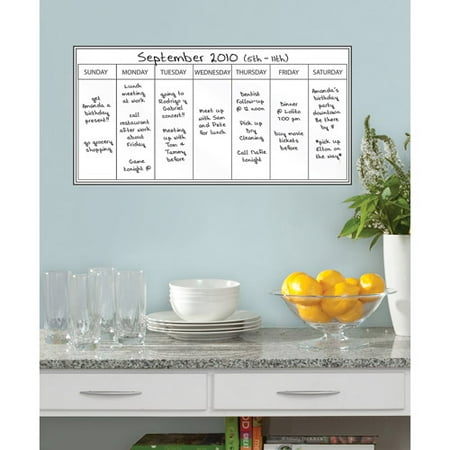 Wallpops Whiteboard Weekly Calendar