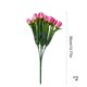 thumbnail image 3 of Tulipanes artificiales de imitación – Ramo de orquídeas artificiales de 6 ramas para decoración del hogar, follaje de plástico que no requiere mantenimiento para el alféizar de la ventana, el d, 3 of 6