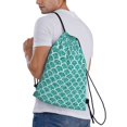 thumbnail image 3 of Kdxio Aquamarine Glitter1 Print Drawstring Backpack Bag,Waterproof Draw String Back Sack, Gym Drawstring Bags Swim Bag For Unisex, 3 of 9