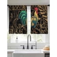 thumbnail image 3 of Vintage Rooster Sheer Curtains 54 Inches Length 2 Panels Set, Window Sheer Curtains for Living Room/Bedroom, Farmhouse Elegant Retro Animals Light Filtering Rod Pocket Curtain 52''x54''x2, 3 of 8