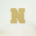 thumbnail image 1 of Package of 1, 6 Inch X 3/4" Thickness MDF Letter N in The Collegiate Font, Thick for Art & Craft Project, Made in USA, 1 of 4