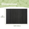 thumbnail image 2 of BambooMN Bamboo Placemat/Sushi Rolling Mat - 18.75" x 13" - Black, 8 pcs, 2 of 5