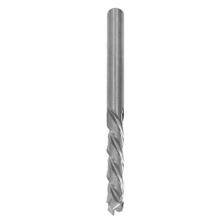 

LYUMO Silver 3 Flute 3.175 Round Shank Grain Carbide End Mill Tool 3.175x3.175x22x55mm