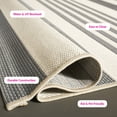 thumbnail image 6 of Safavieh Courtyard Caroline Striped Indoor/Outdoor Area Rug, Gray/Bone, 7'10" x 7'10" Square, 6 of 13