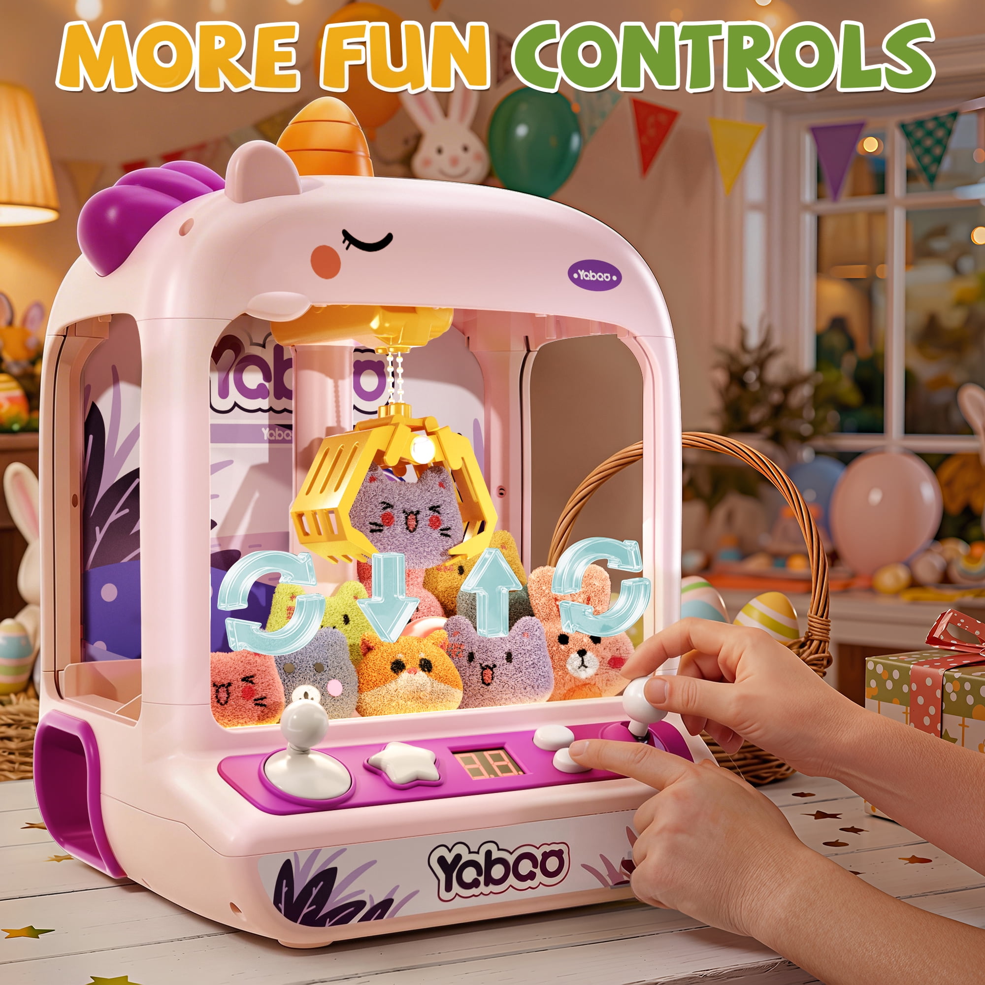 Gelomee Claw Machine for Kids, Mini Vending Machine Toys for Girls, Arcade with Light & Music for Boys, Christmas Birthday Gifts Toys Aged 3+ Year Old