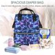 thumbnail image 5 of Fotbe Blue Lightning1 Mochila Maternidad - Lona de Sarga Impermeable, Mochila de Pañales de Gran Capacidad con Múltiples Bolsillos y Correas Ajustables, 5 of 6