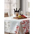 thumbnail image 6 of Coastal Turtle Table Cloth, Orange Red Coral Green Jellyfish Starfish Waterproof Tablecloth for Rectangle Tables, Reusable Washable Fabric Table Cover for Restaurant Kitchen Dining Tables 60"x84", 6 of 6