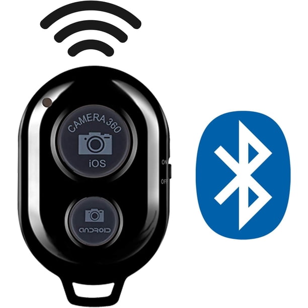 Control de obturador remoto inalámbrico activado con cámara,compatible con postes de selfie de un solo pie, compatible con la Cámara Samsung iPhone de Apple y compatible con todos los dispositivos ios